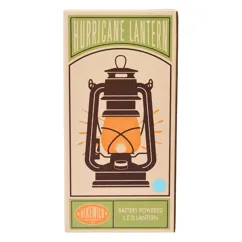 led hurricane lantern - light blue