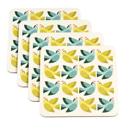 coasters (set of 4) - love birds