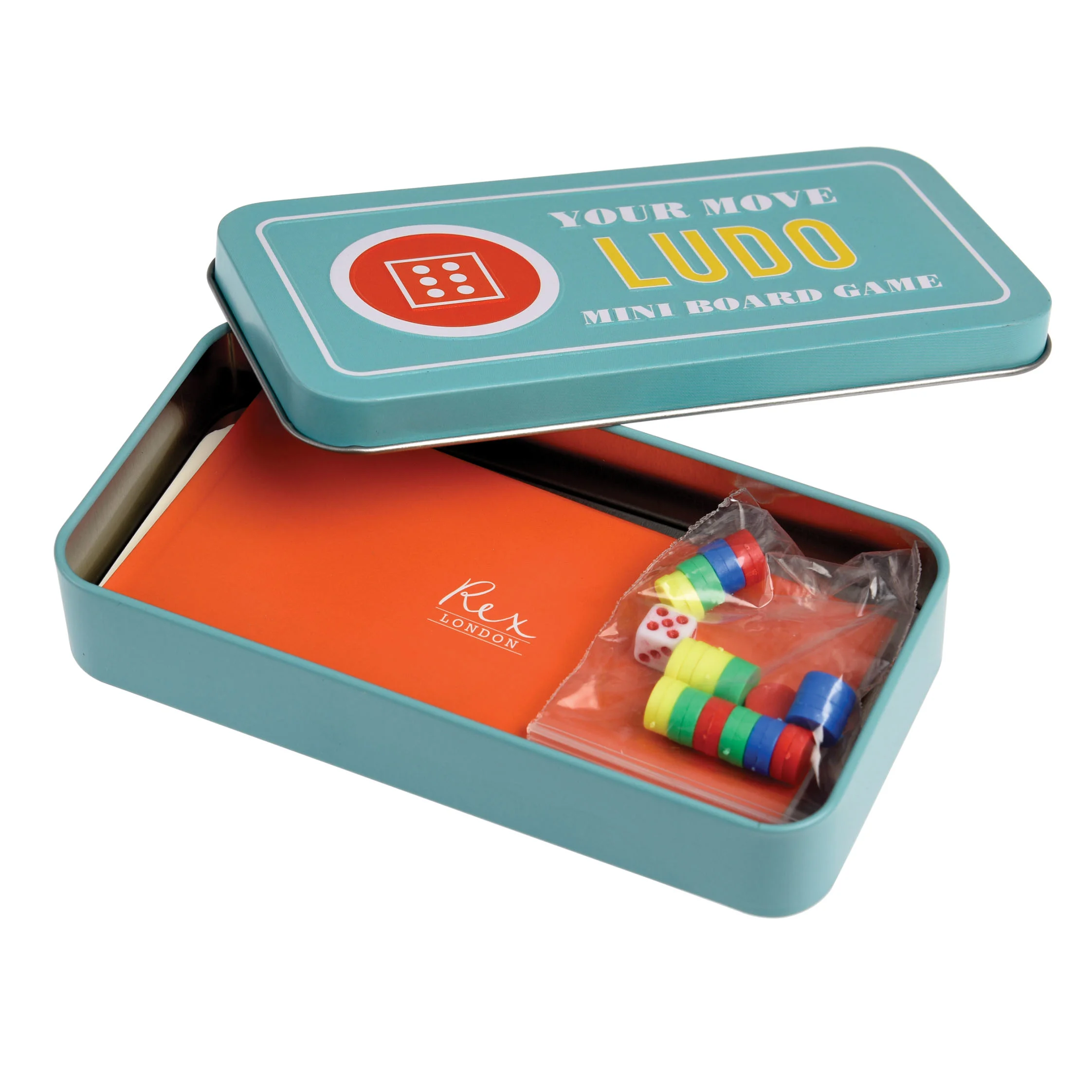 travel ludo game in a tin