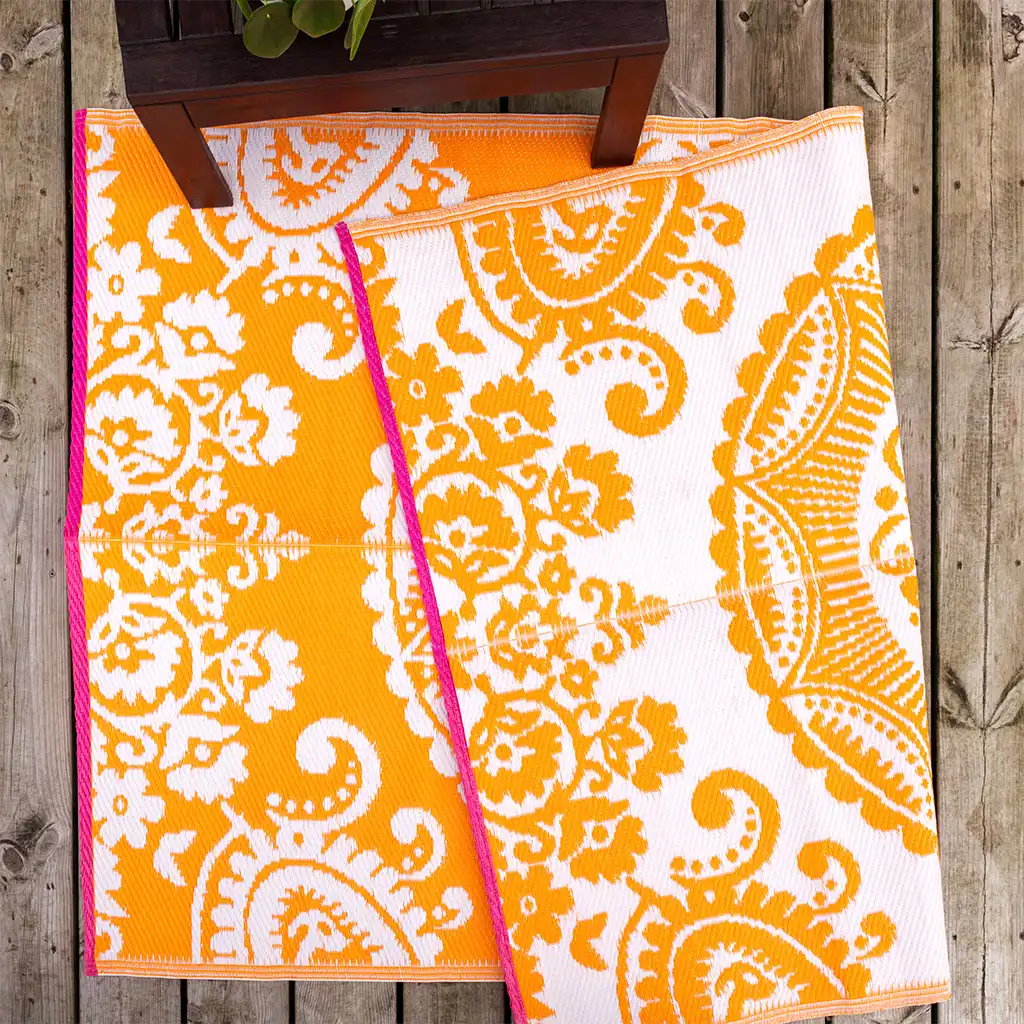 tapis de sol recyclé orange 180x120cm