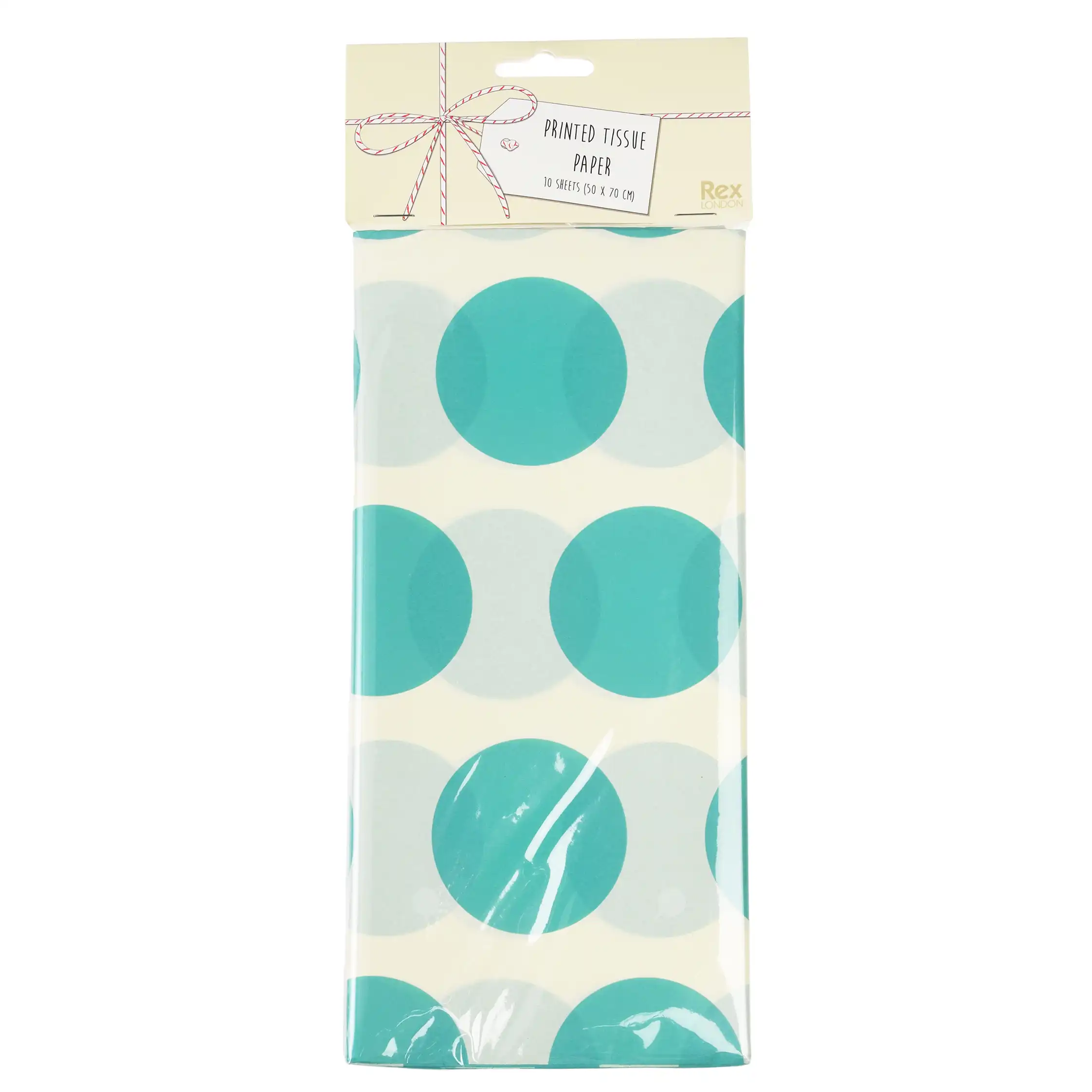 tissue paper (10 sheets) - turquoise on white spotlight