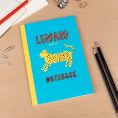 cuaderno rayas a5 leopard