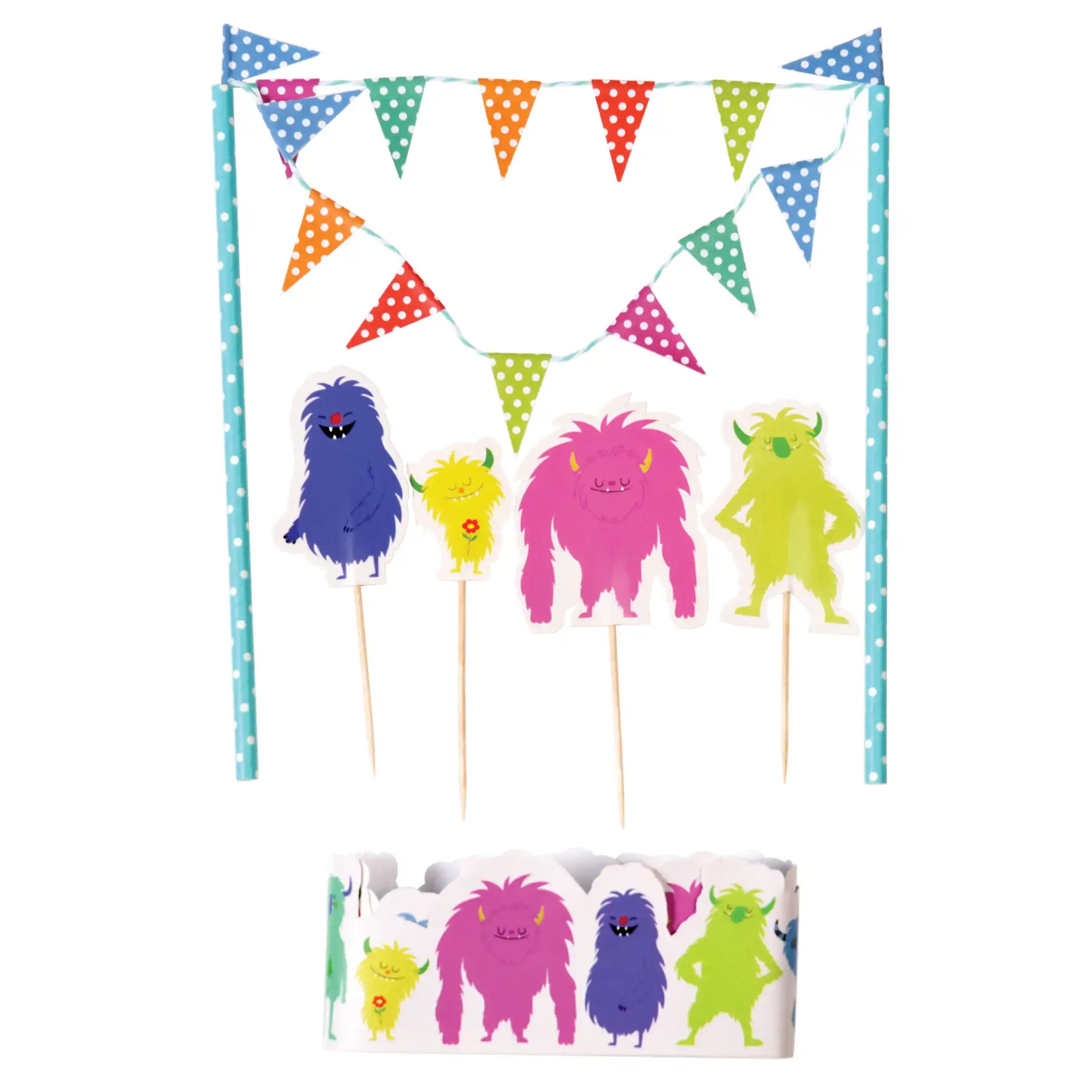 cake bunting - monsters