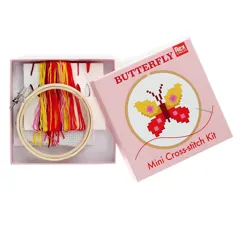 mini cross-stitch kit - butterfly