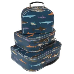 storage cases (set of 3) - sharks