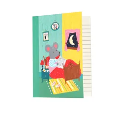 a6 notebook - mouse in a house