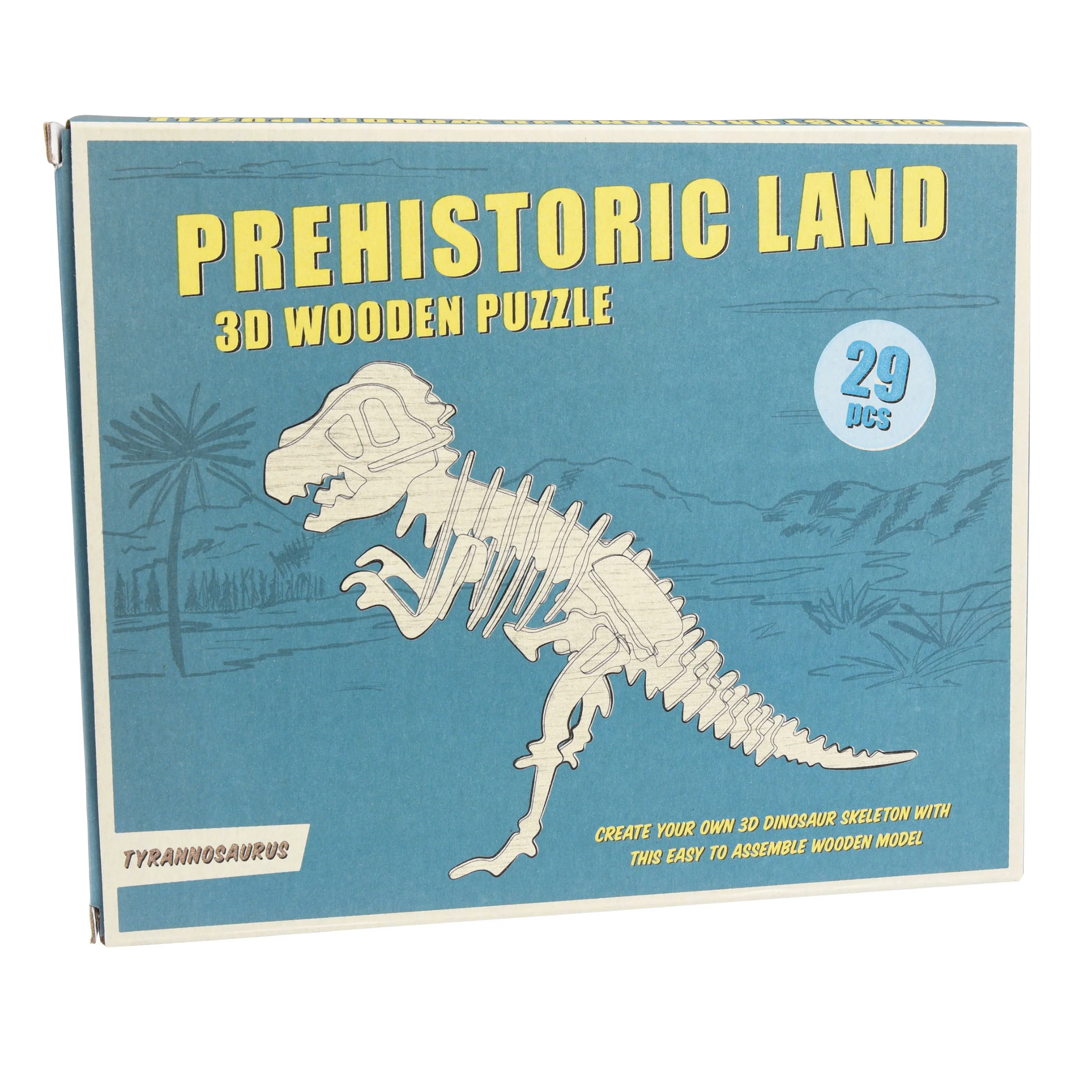 tyrannosaure puzzle 3d en bois