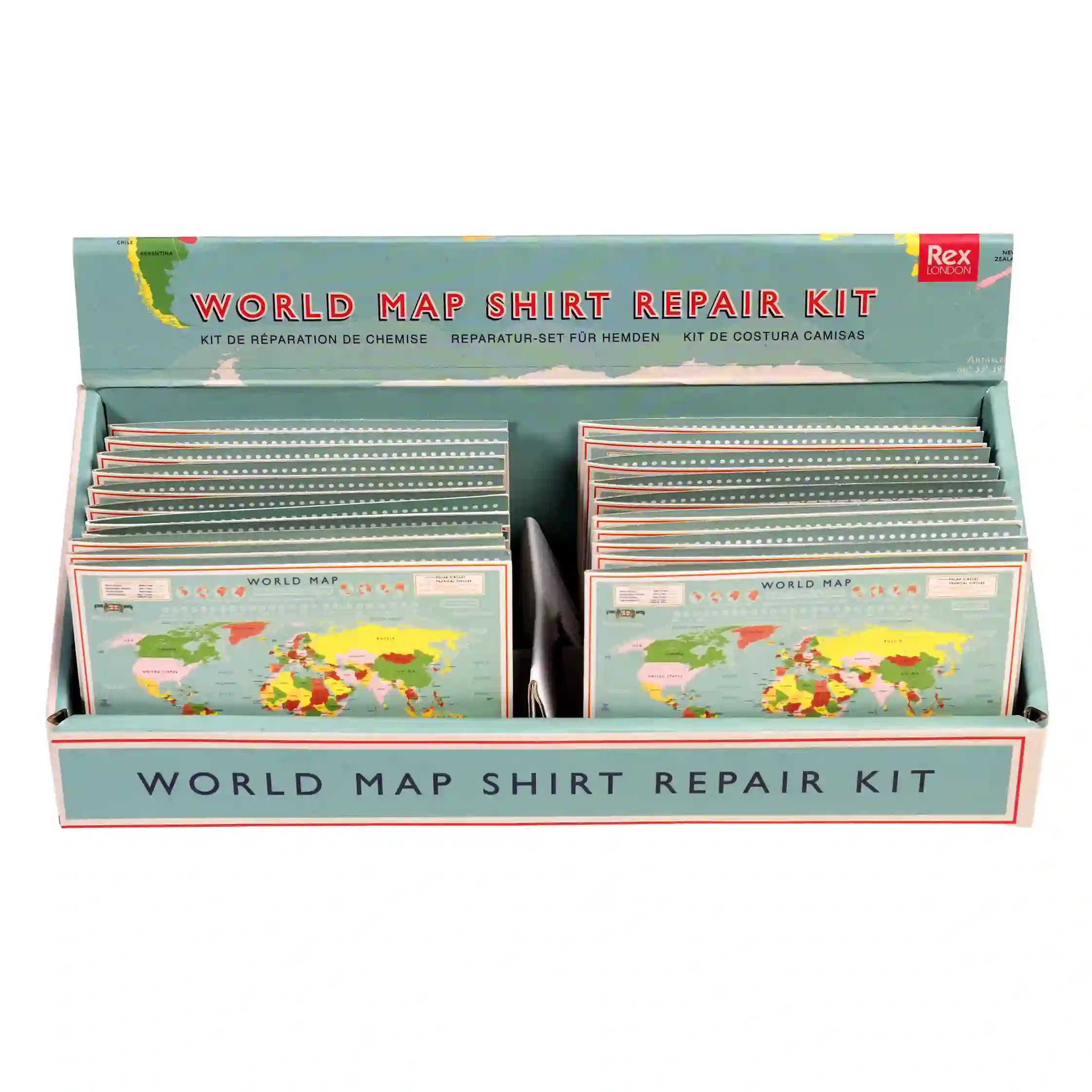 kit de reparación de camisas world map