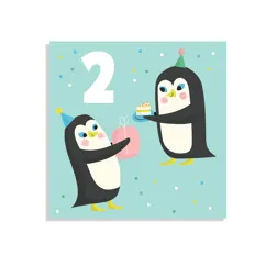 geburtstagskarte pinguin nummer zwei