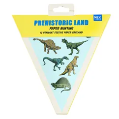 banderines de papel prehistoric land