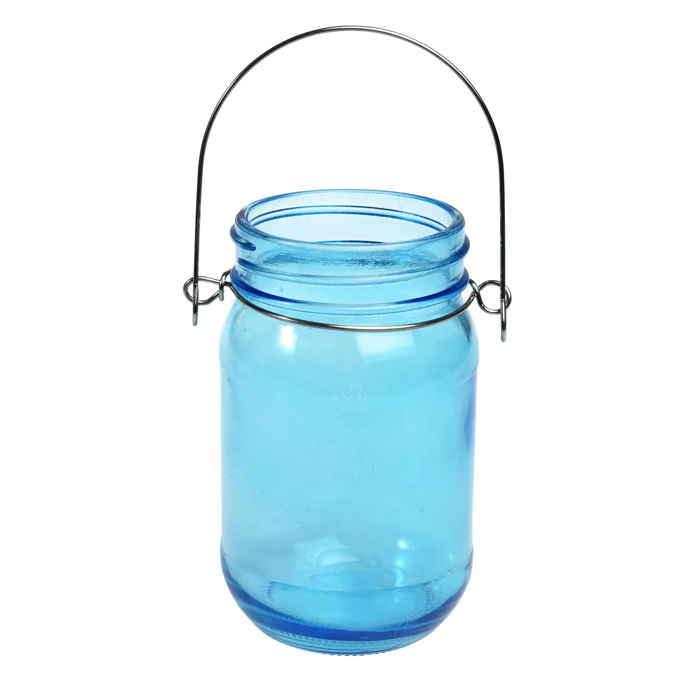 teelichthalter marmeladenglas in blau