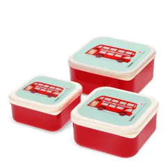 snack boxes (set of 3) - tfl routemaster bus