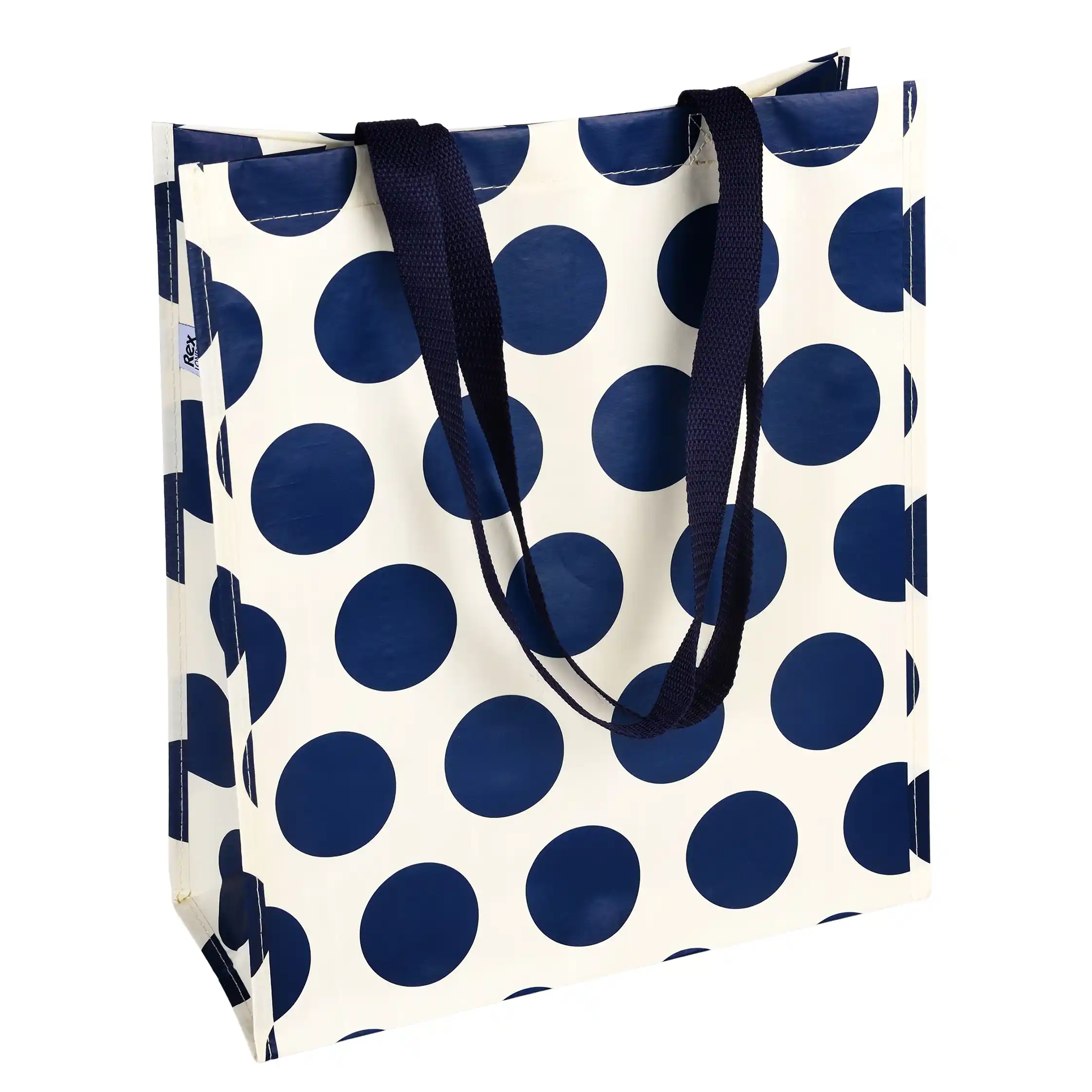 shopping bag - navy on white spotlight