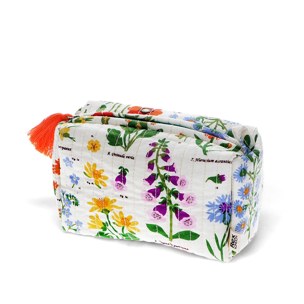 quilted makeup bag - wild flowers