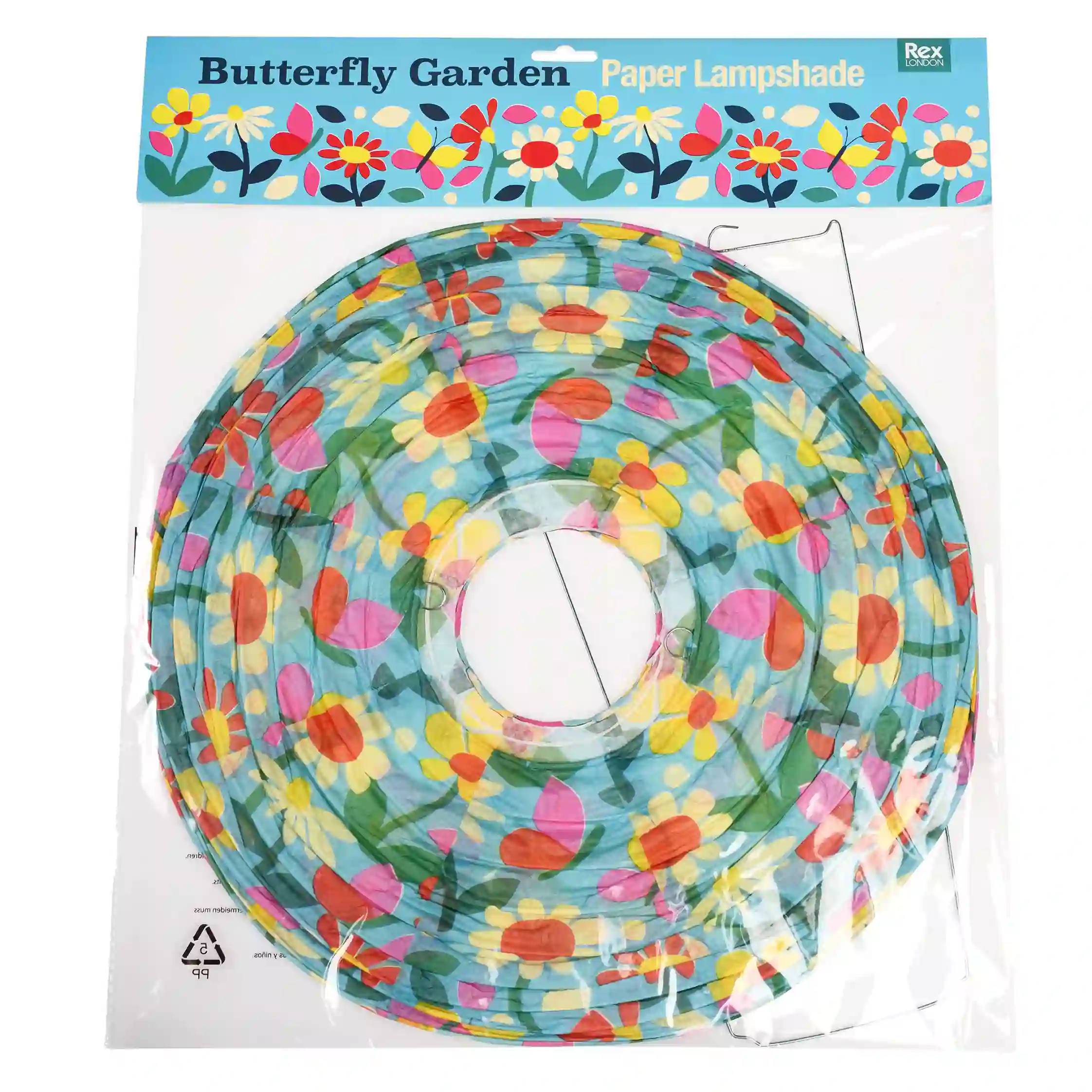 paper lampshade - butterfly garden