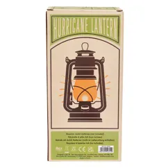 led hurricane lantern - aqua
