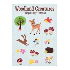 tatuajes temporales woodland creatures (2 hojas)