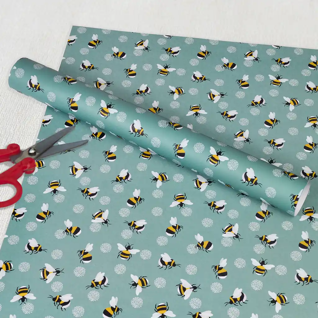 wrapping paper sheets - bumblebee