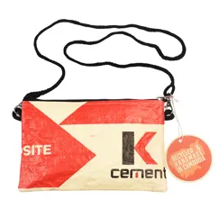 recycled cement bag travel pouch