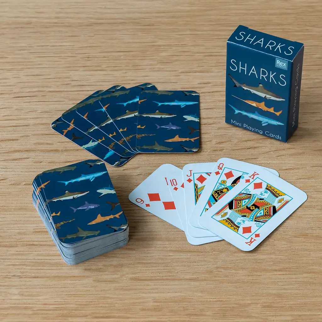 mini cartes à jouer sharks
