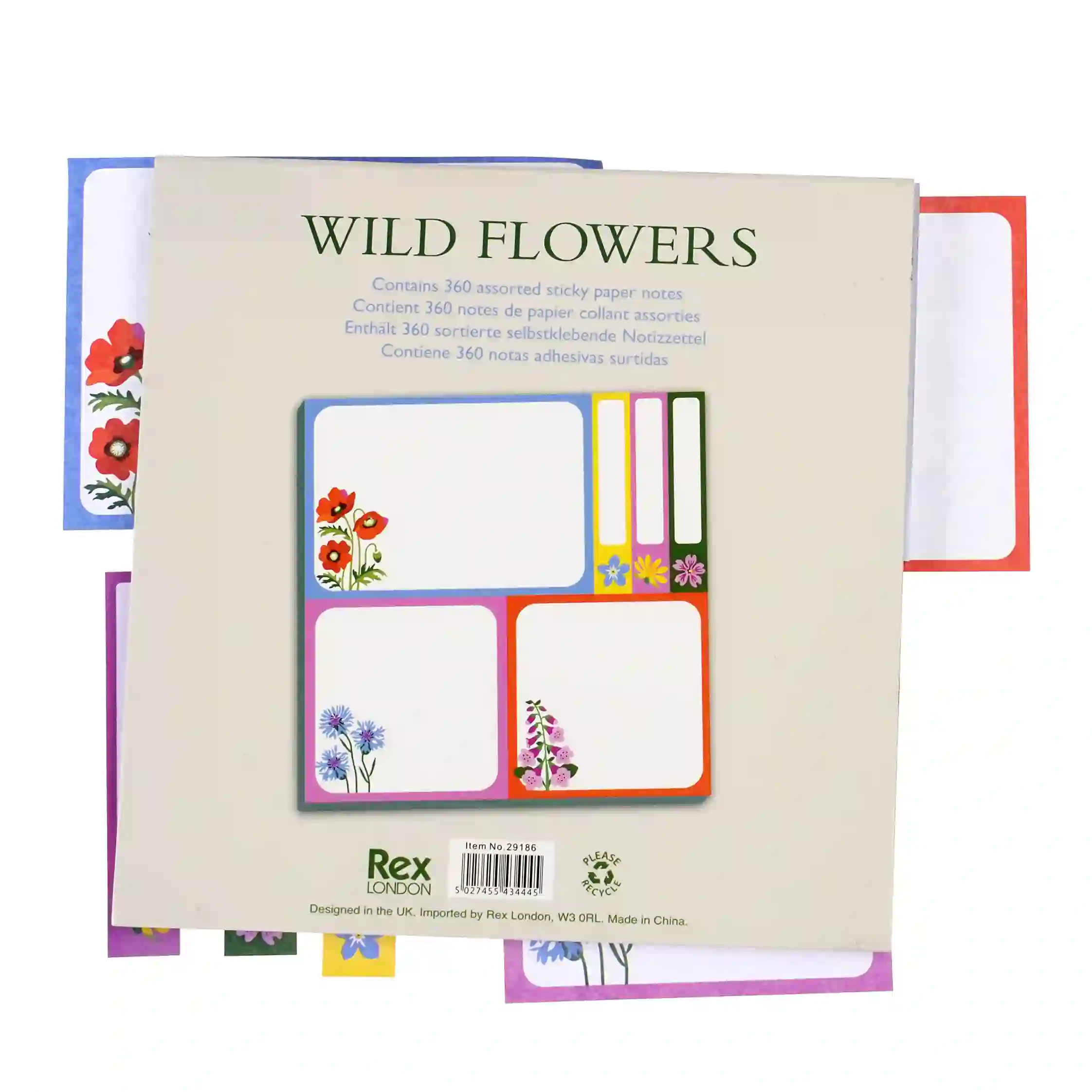 notas adhesivas wild flowers