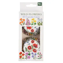 moldes para magdalenas wild flowers (paquete de 50)