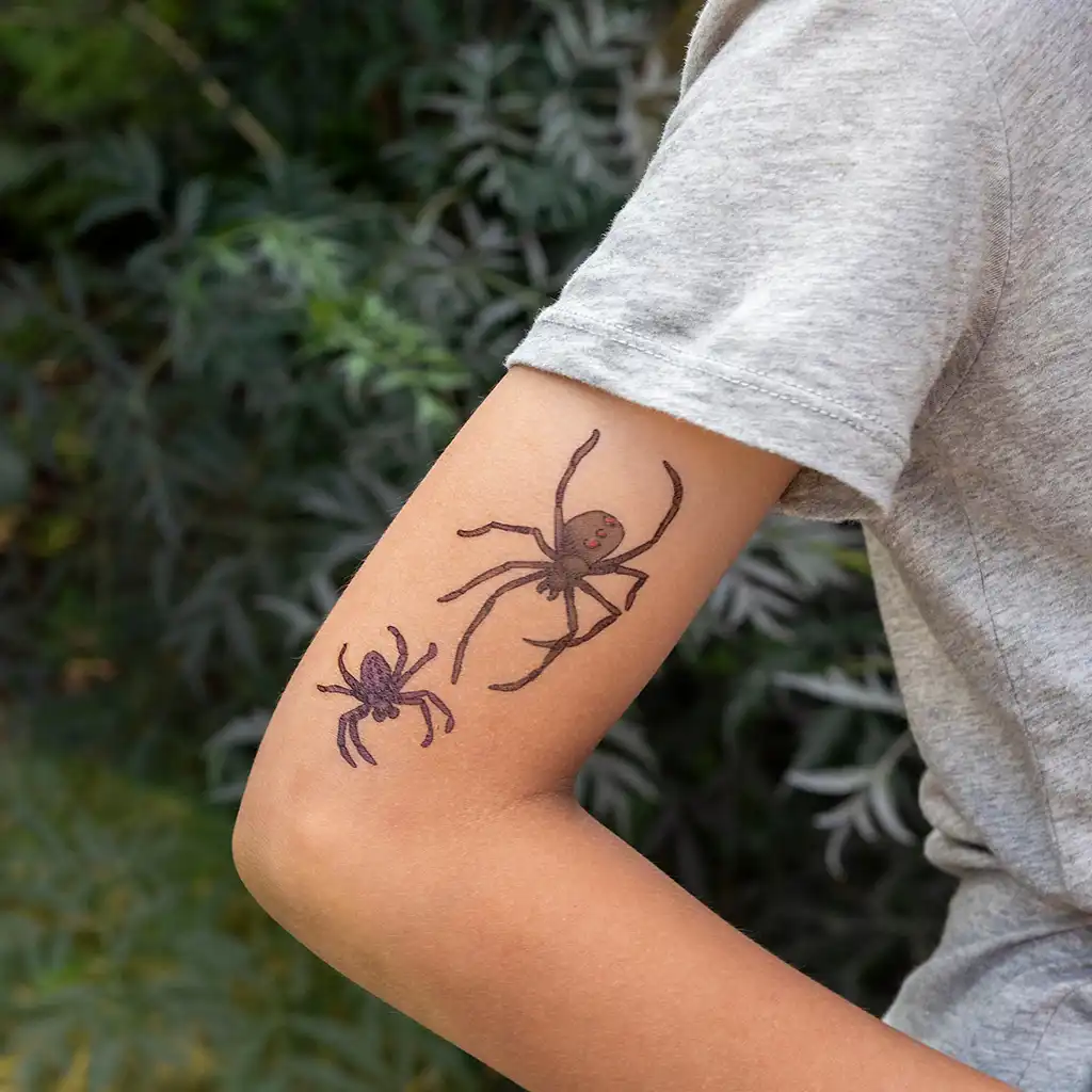abwaschbare tattoos - spinnen