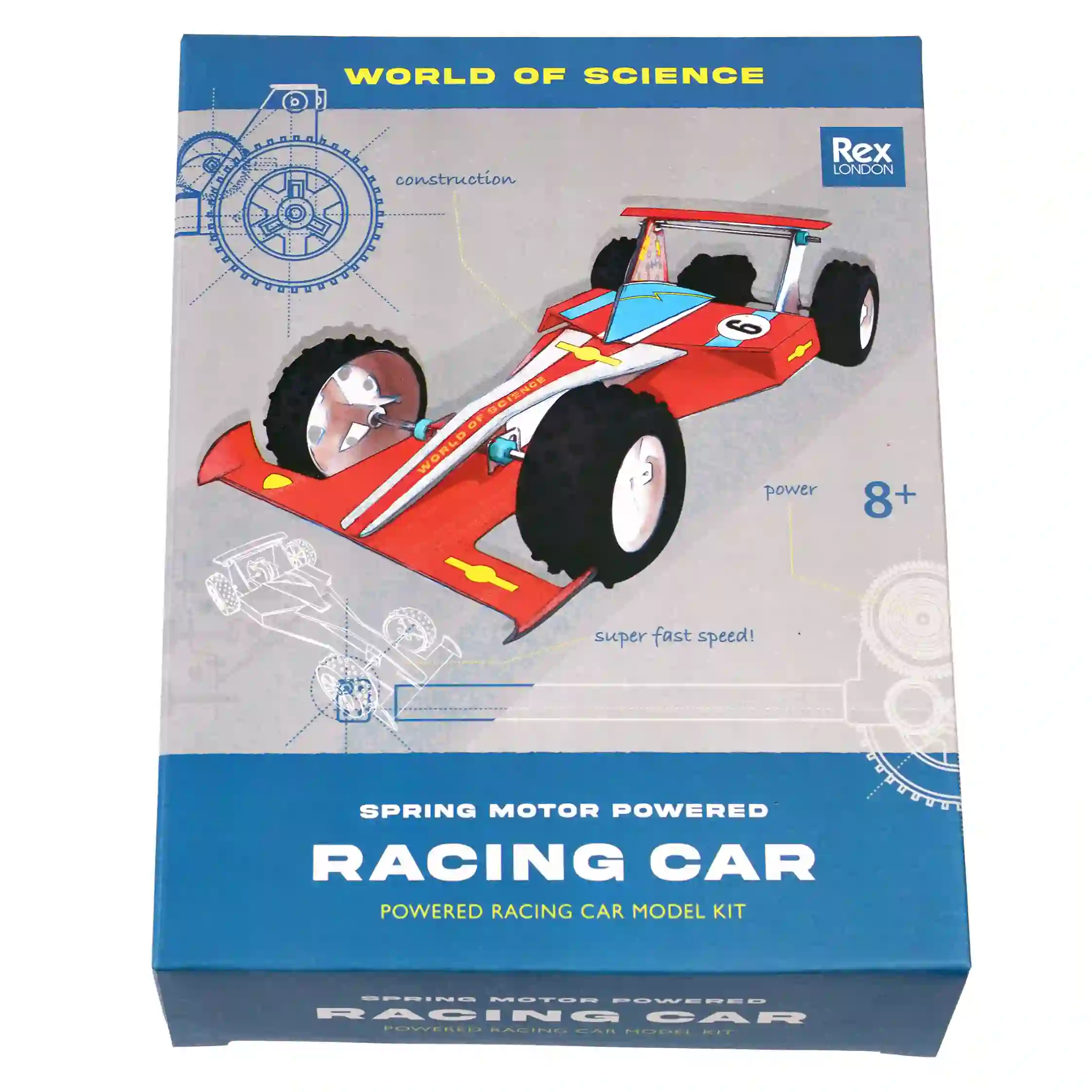make your own spring motor-powered racing car