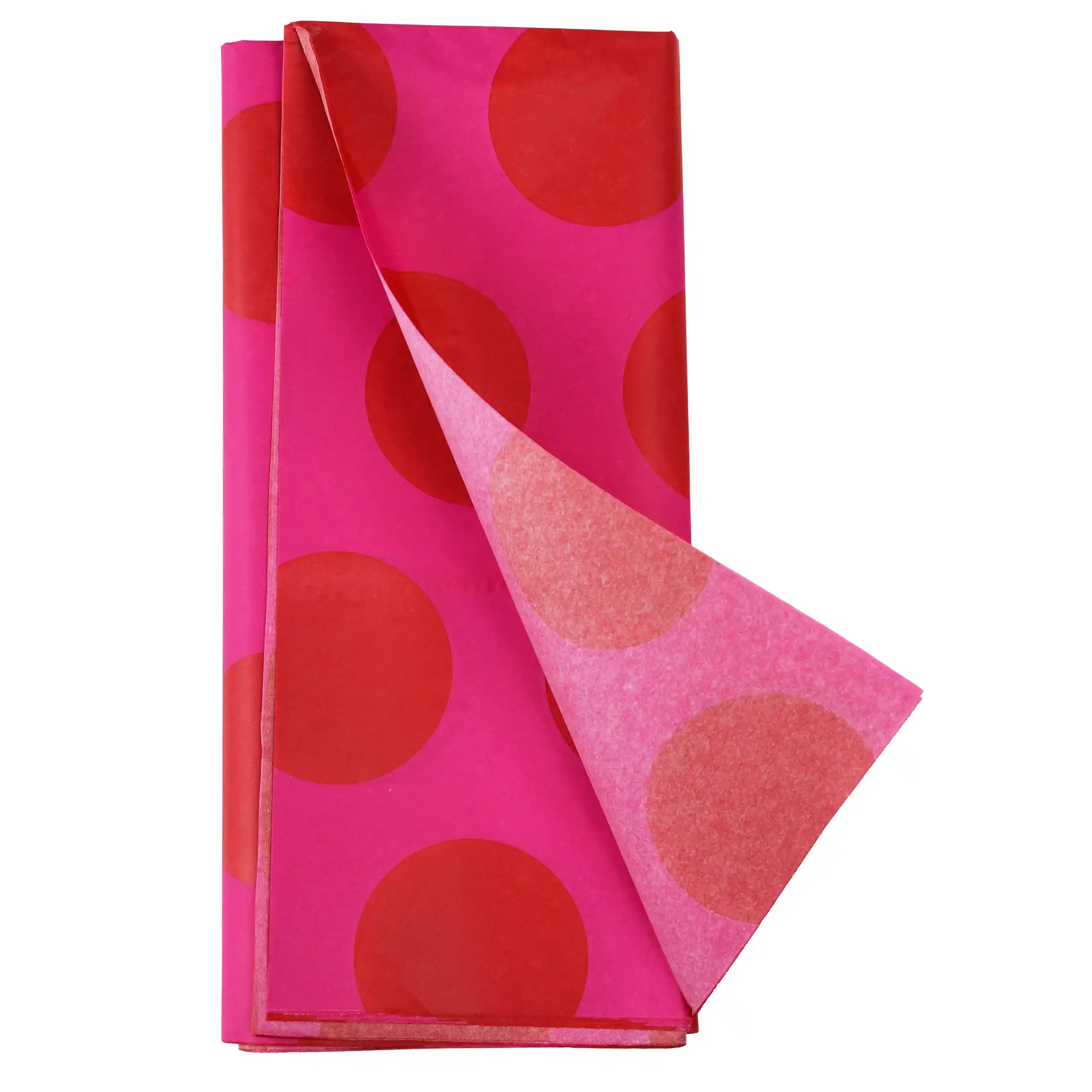 tissue paper (10 sheets) - red on pink spotlight