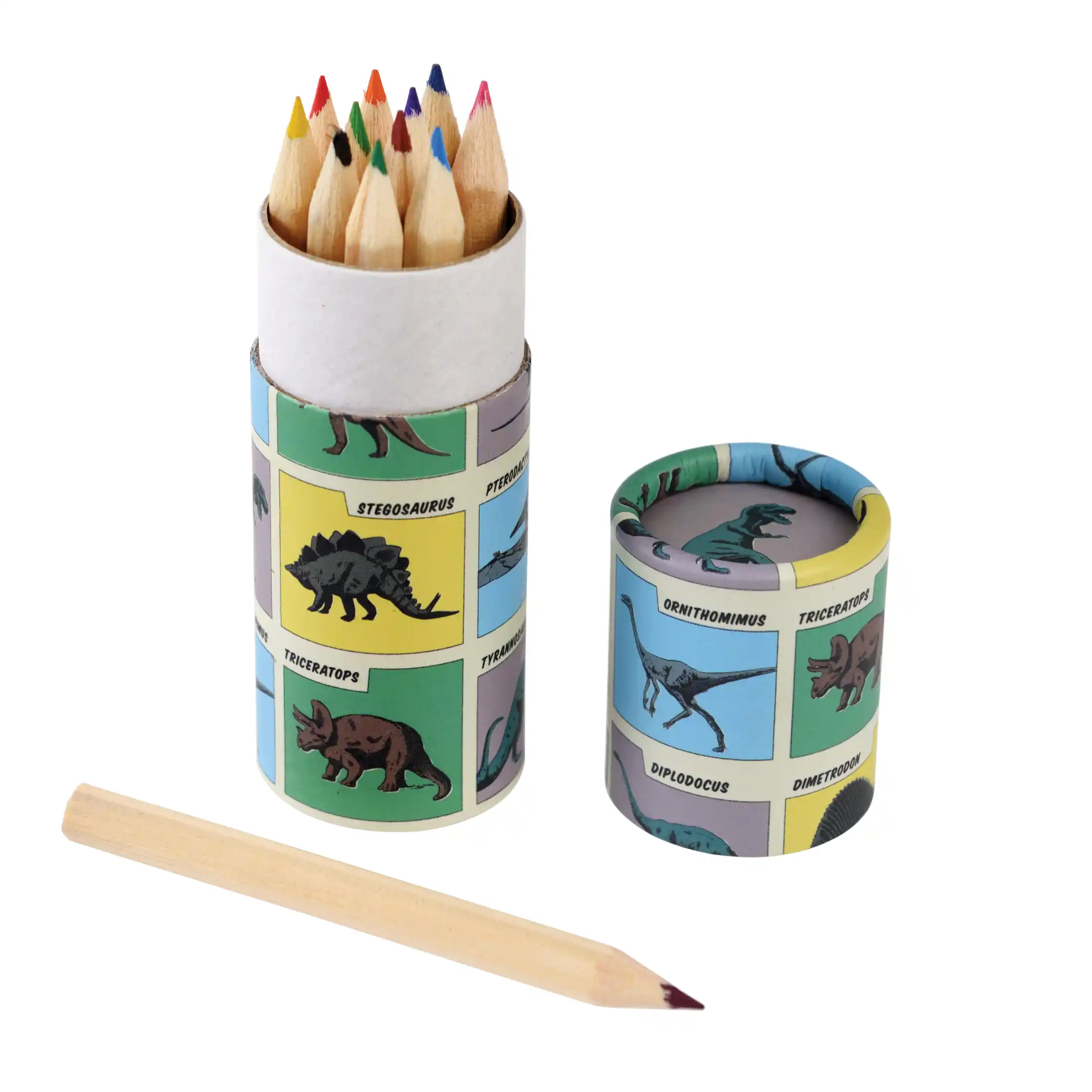tube of colouring pencils - prehistoric land