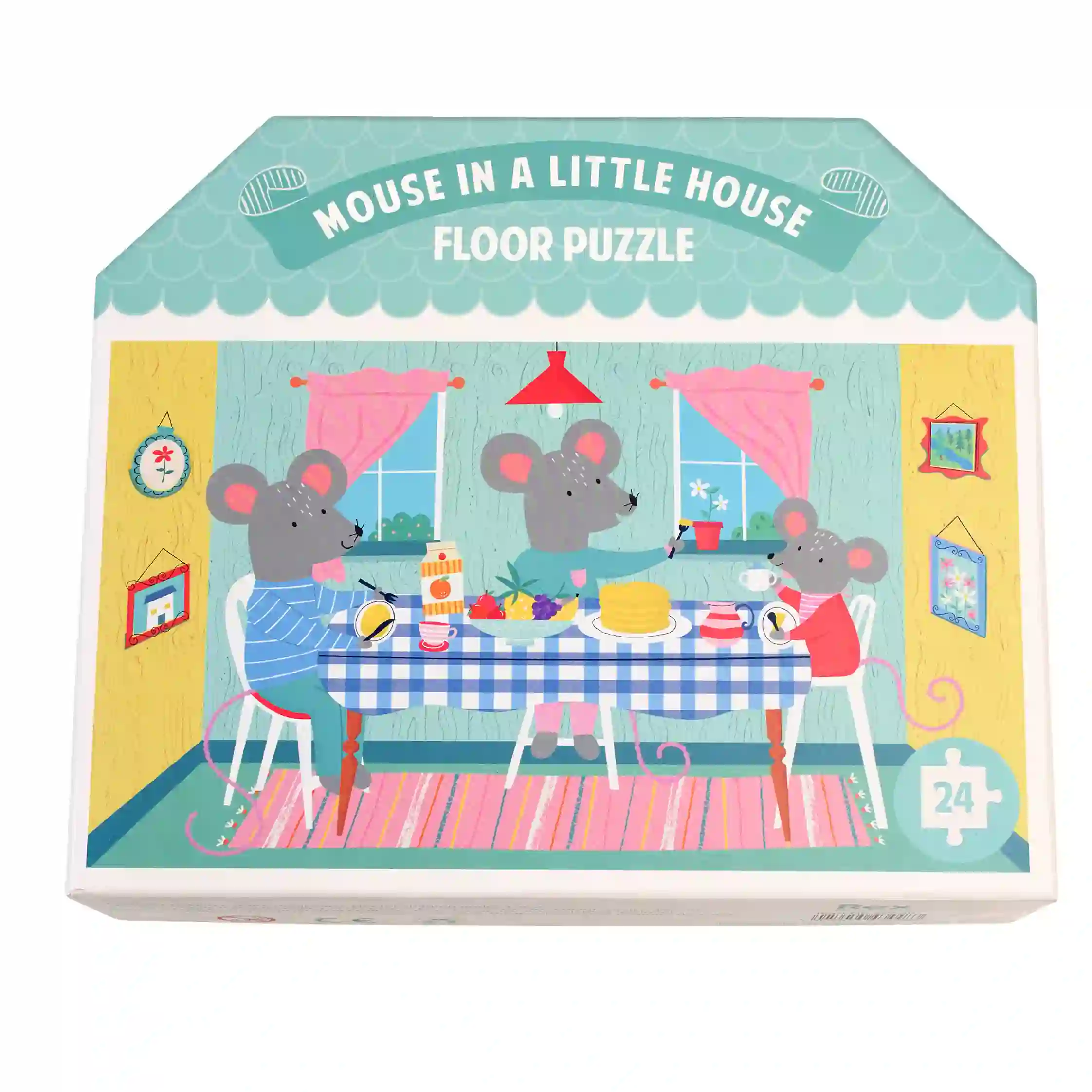 rompecabezas de suelo (24 piezas) - mouse in a house