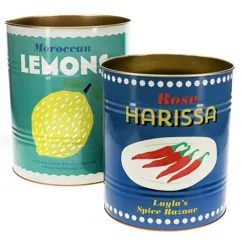 große aufbewahrungsdosen (2-er set) - lemons and harissa