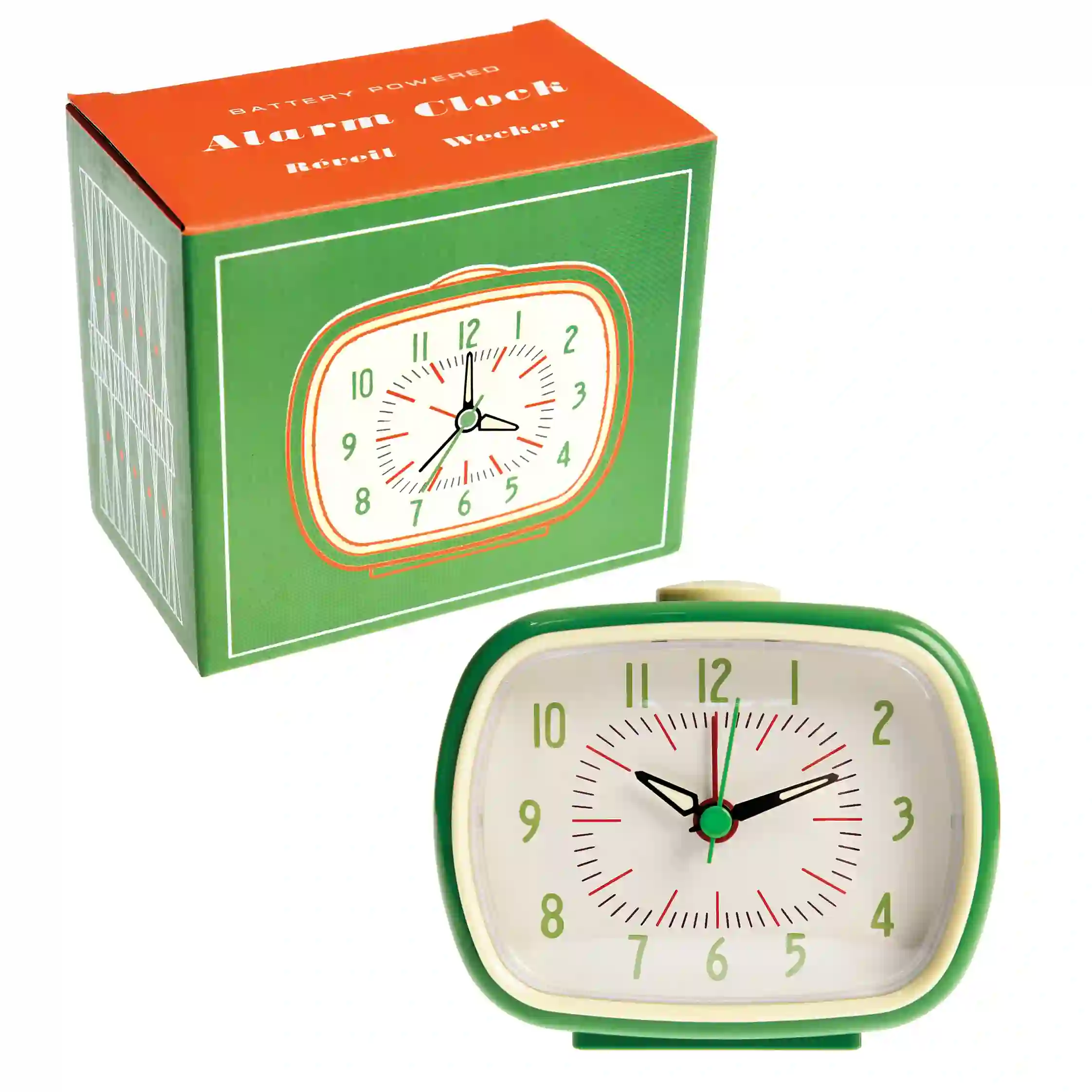 retro alarm clock - green