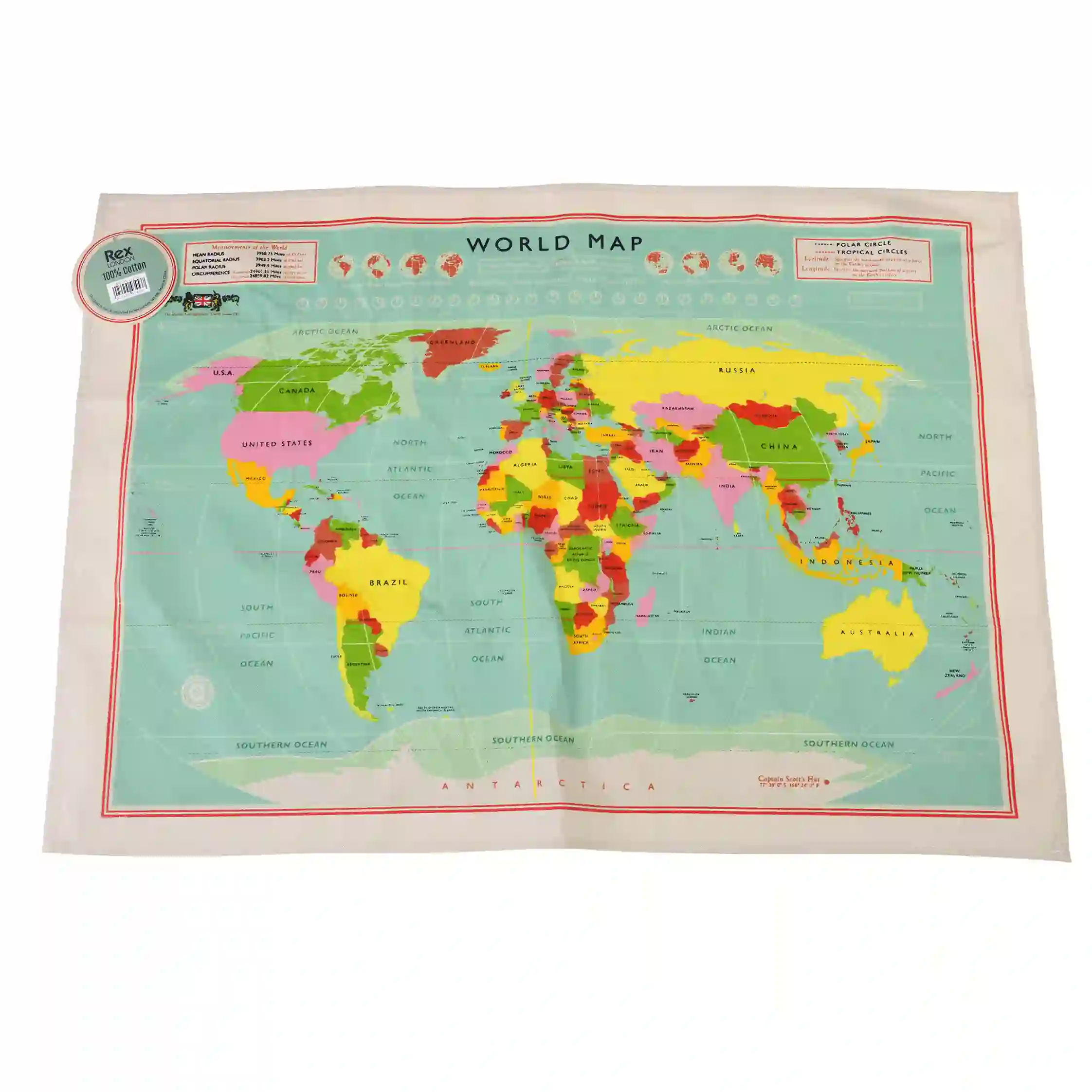 tea towel - world map