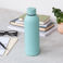 rubber coated steel bottle 500ml - eggshell blue