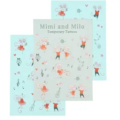 abwaschbare tattoos mimi and milo (2 bögen) abwaschbare tattoos mimi and milo (2 bögen)