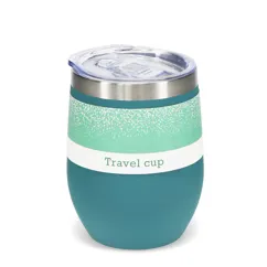 rubber coated travel cup 350ml - petrol blue rubber coated travel cup 350ml - petrol blue