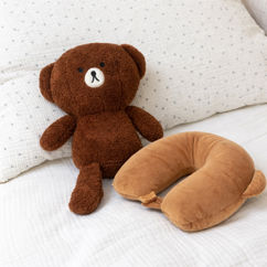 2 in 1 travel pillow soft toy - bob bear