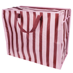 xxl-tasche – rosa/braun gestreift
