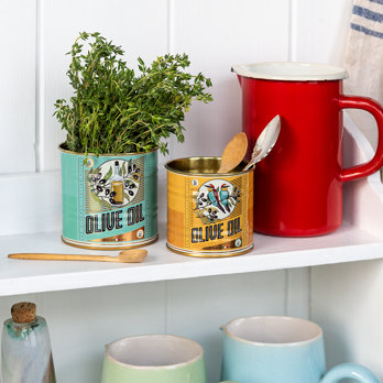 mini-deko-dosen (2-er set) - olive oil