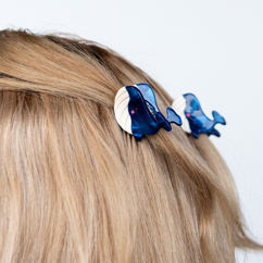 mini hair claw clips (set of 2) - whales
