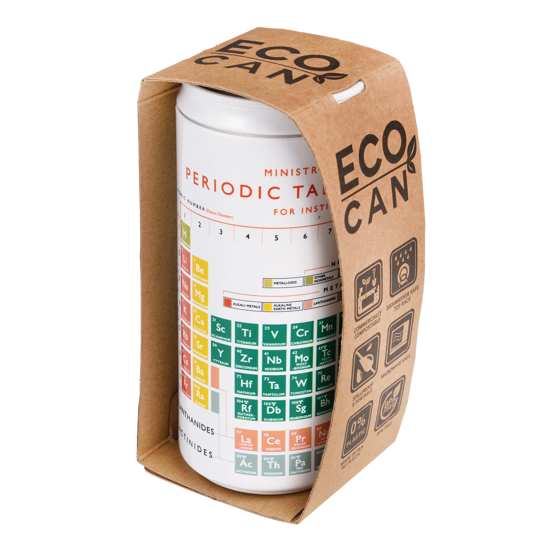 reusable eco can - periodic table