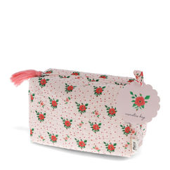 quilted makeup bag - french rose