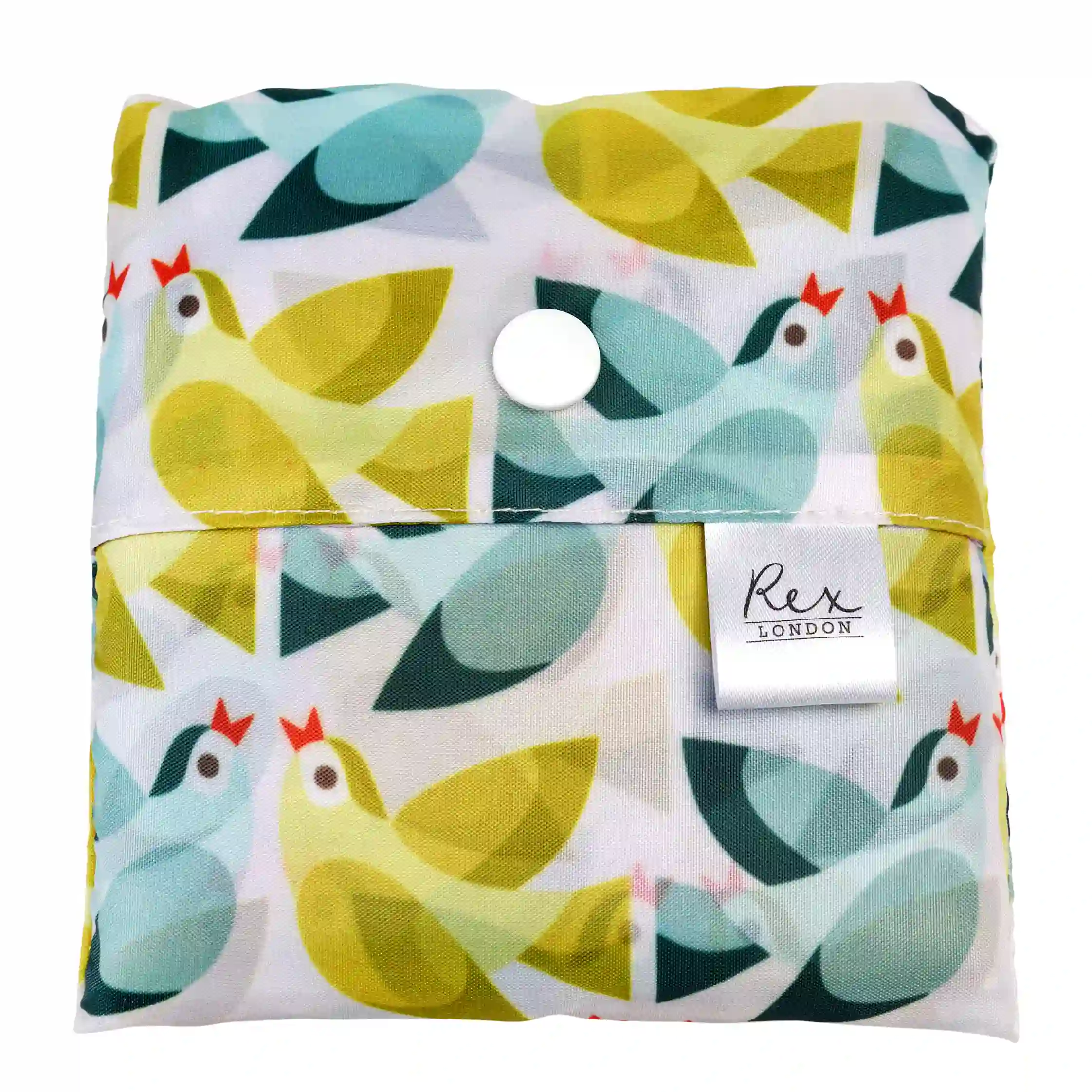 bolso shopper plegable reciclado love birds