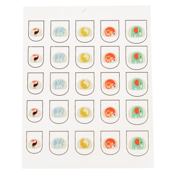 autocollants pour ongles wild wonders (lot de 25)