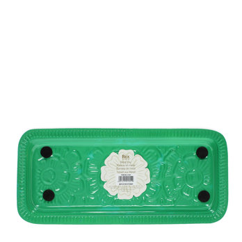 rectangular enamel trinket tray - dark green