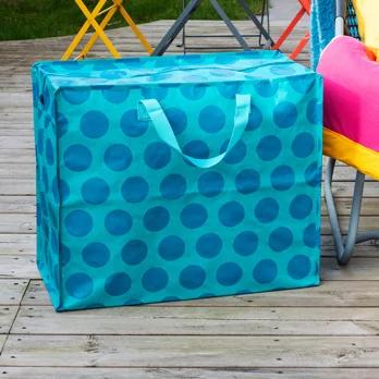 jumbo storage bag - blue on turquoise spotlight jumbo storage bag - blue on turquoise spotlight