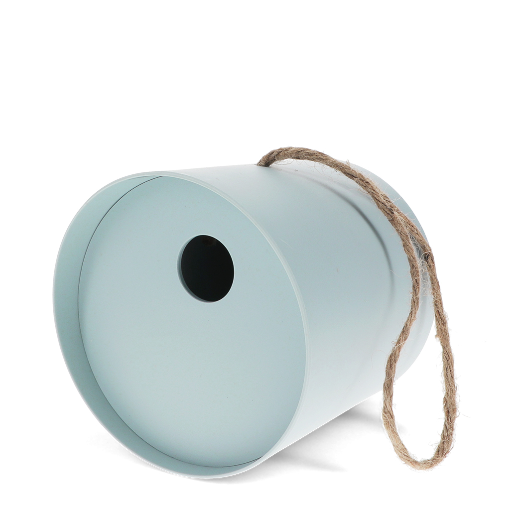 round bamboo fibre birdhouse - blue