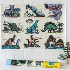 glow in the dark poster - prehistoric land