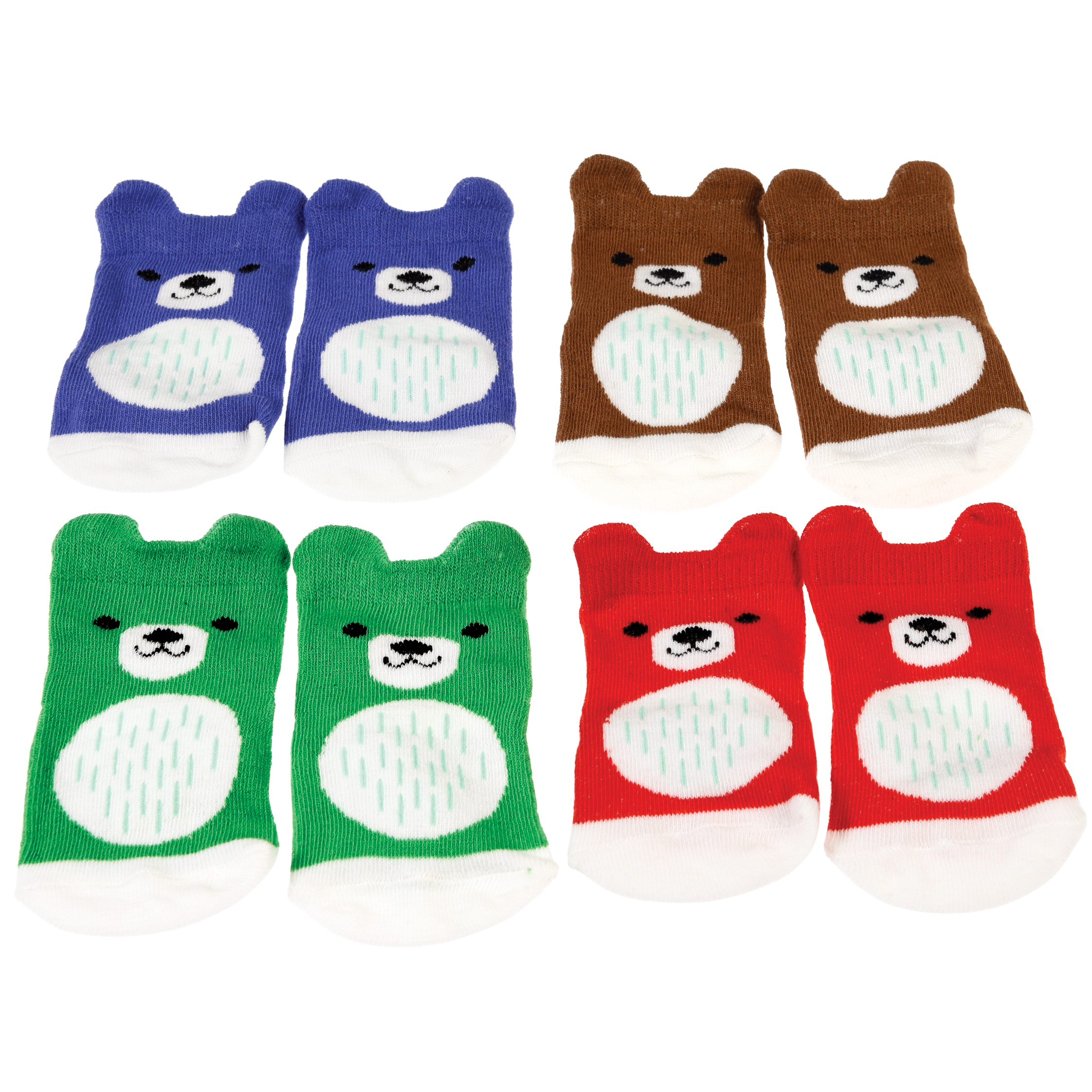 baby socks (4 pairs) - bear